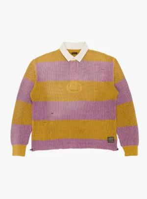 5G Cotton Knit Rugger Shirt Yellow and Pink