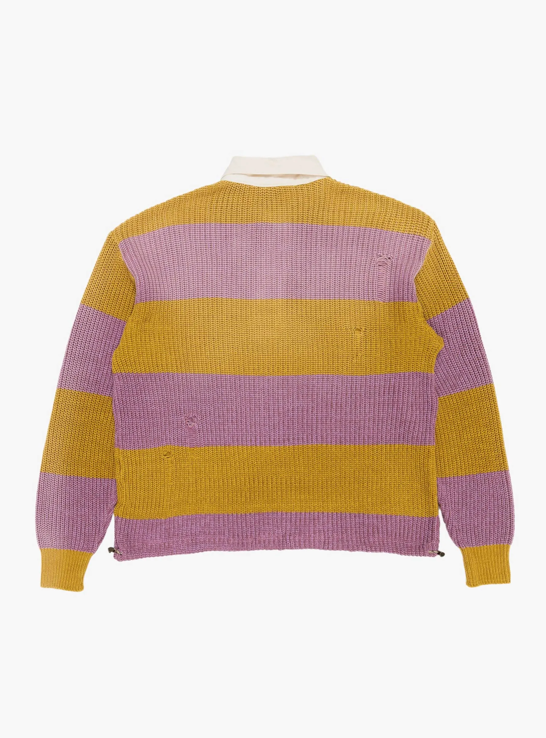 5G Cotton Knit Rugger Shirt Yellow and Pink