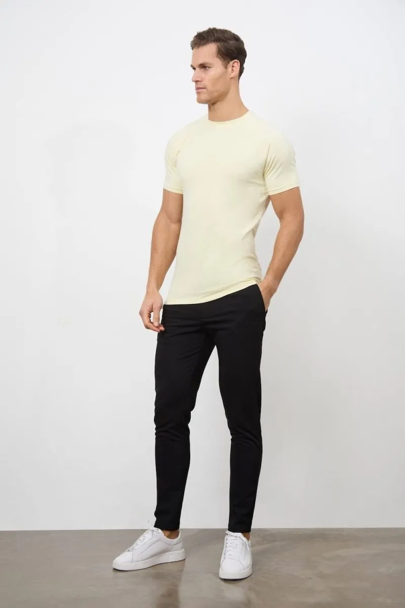 7 Pack Athletic Fit Crew Neck T-Shirt in Black/ Grey/ White/ Sage/ Mint/ Lemon/ Blue
