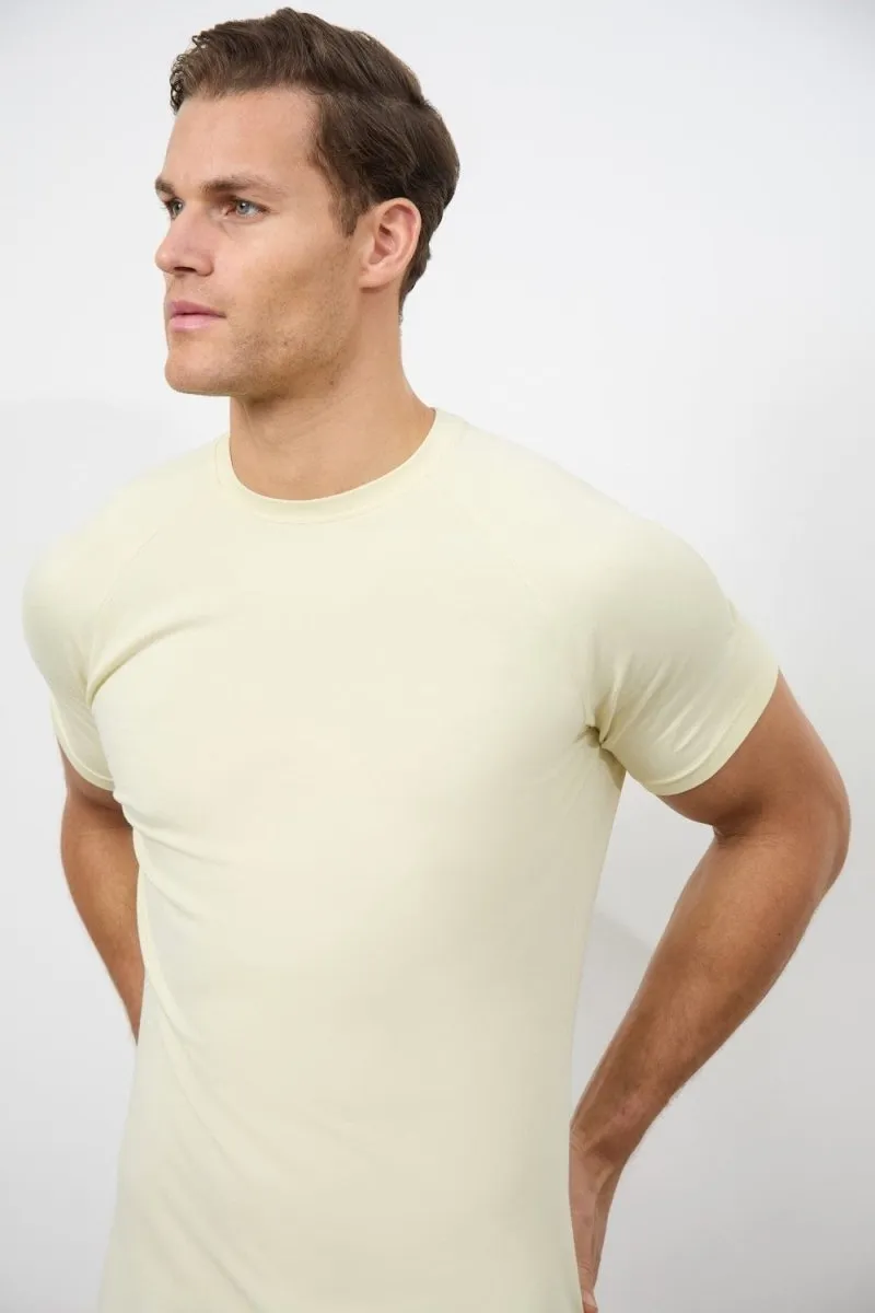 7 Pack Athletic Fit Crew Neck T-Shirt in Black/ Grey/ White/ Sage/ Mint/ Lemon/ Blue