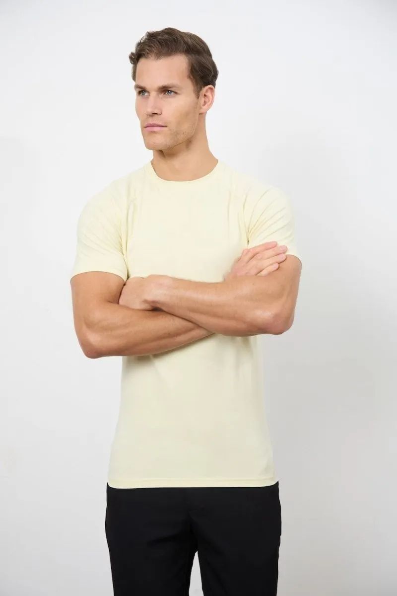 7 Pack Athletic Fit Crew Neck T-Shirt in Black/ Grey/ White/ Sage/ Mint/ Lemon/ Blue