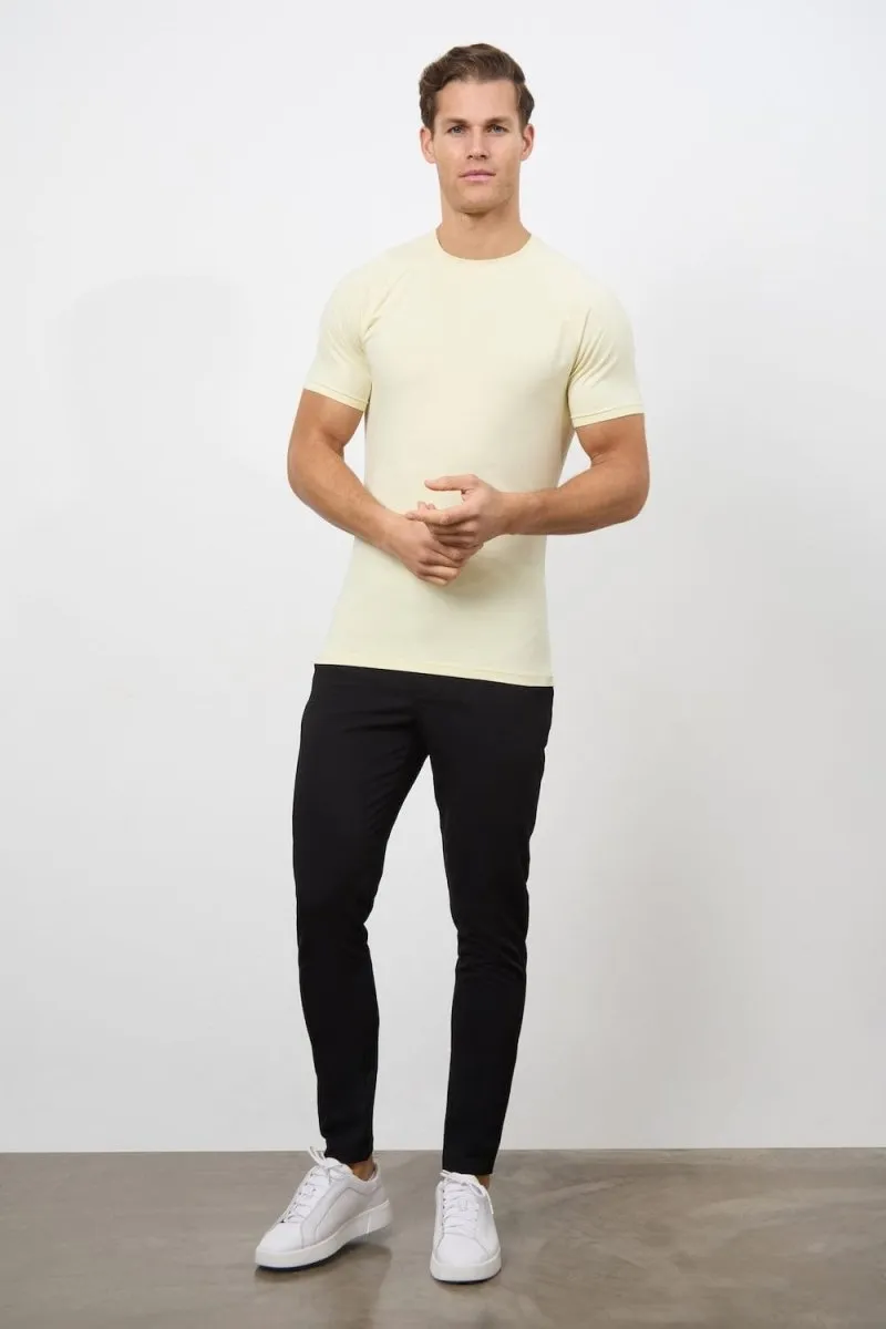 7 Pack Athletic Fit Crew Neck T-Shirt in Black/ Grey/ White/ Sage/ Mint/ Lemon/ Blue