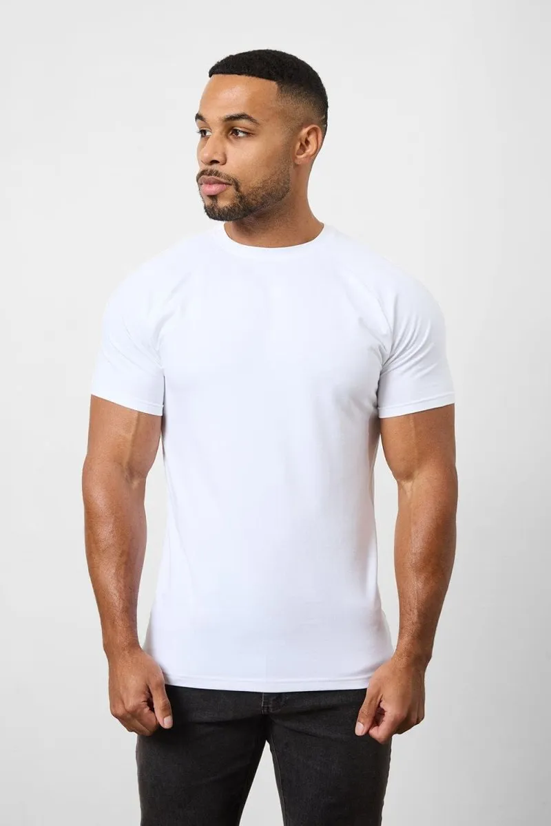7 Pack Athletic Fit Crew Neck T-Shirt in White