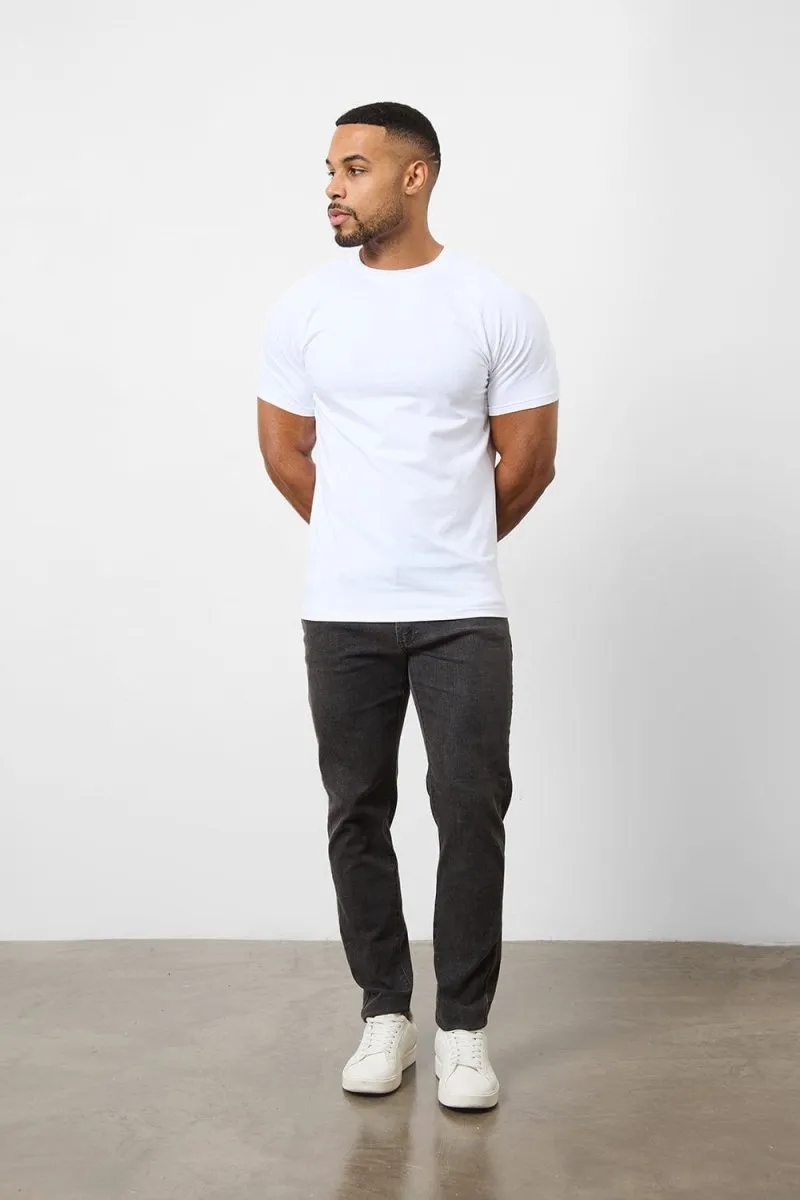 7 Pack Athletic Fit Crew Neck T-Shirt in White