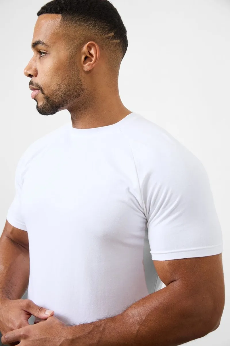 7 Pack Athletic Fit Crew Neck T-Shirt in White