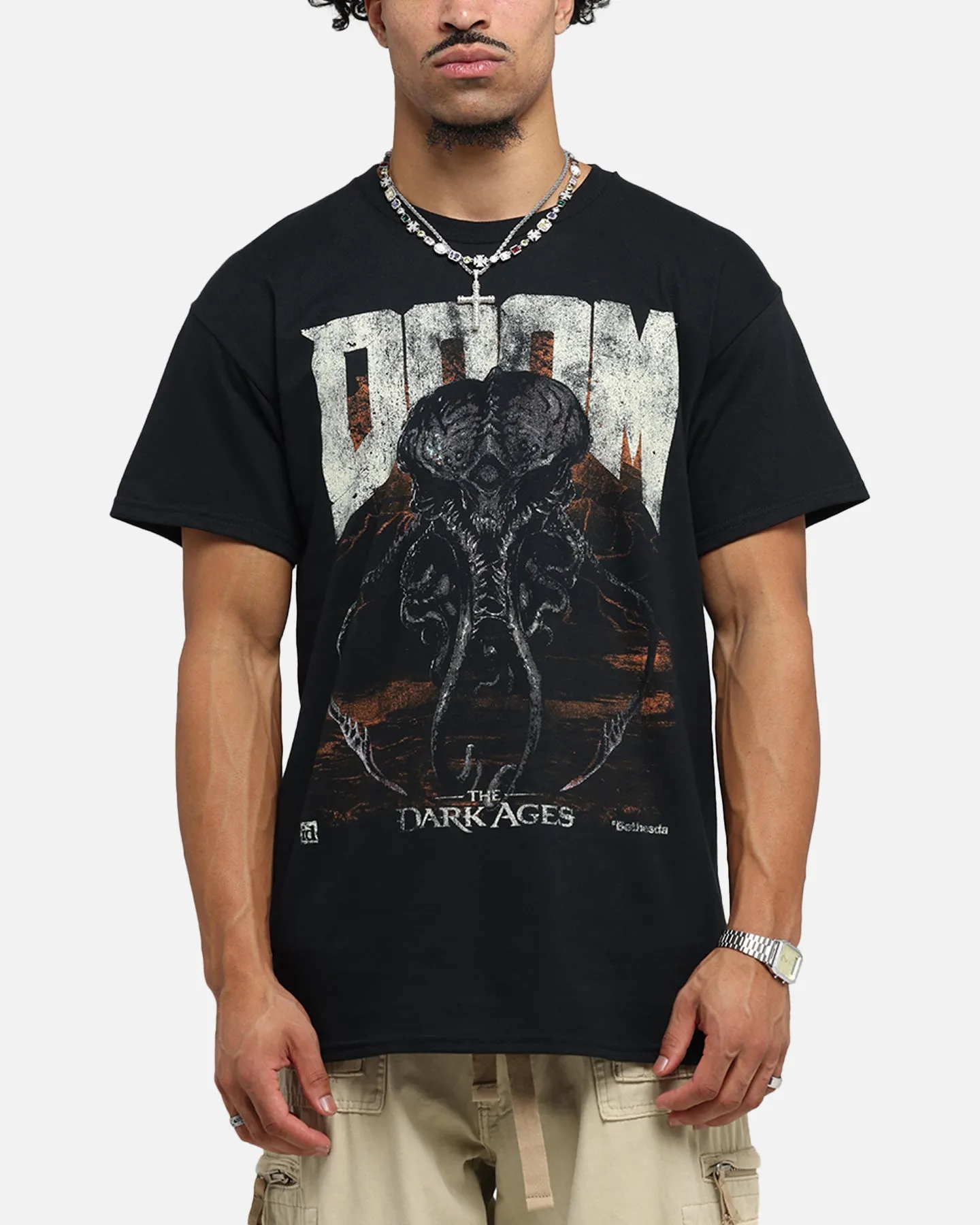 73 Studio X Doom Cacodemon Metal T-Shirt Black