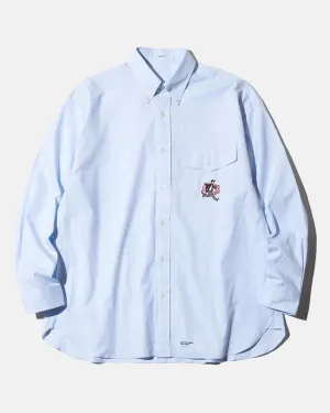 AARON CHANG BAGGY FIT OXFORD SPORT SHIRT - BLUE