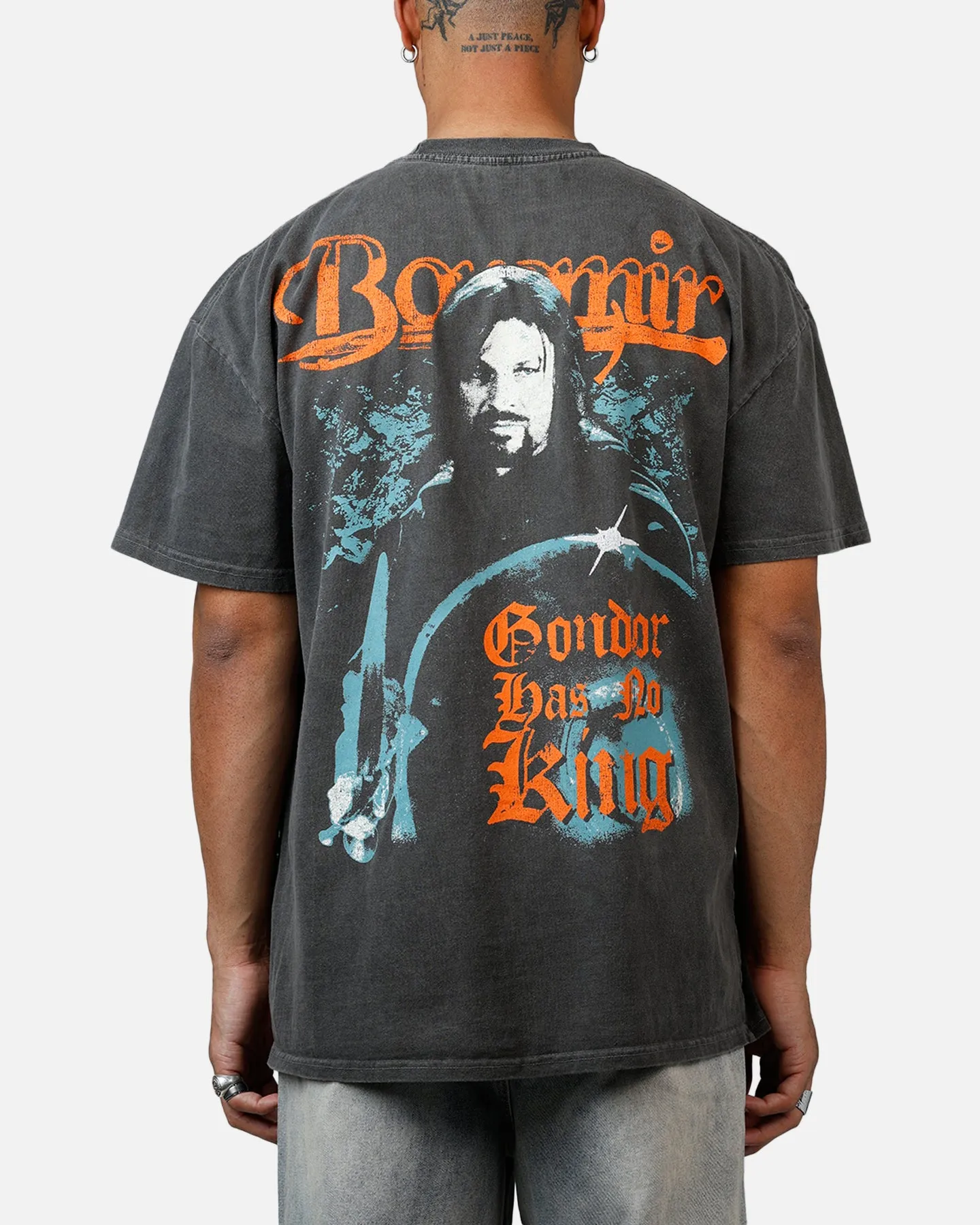 American Thrift X Lord Of The Rings Boromir Heavyweight T-Shirt Black Wash