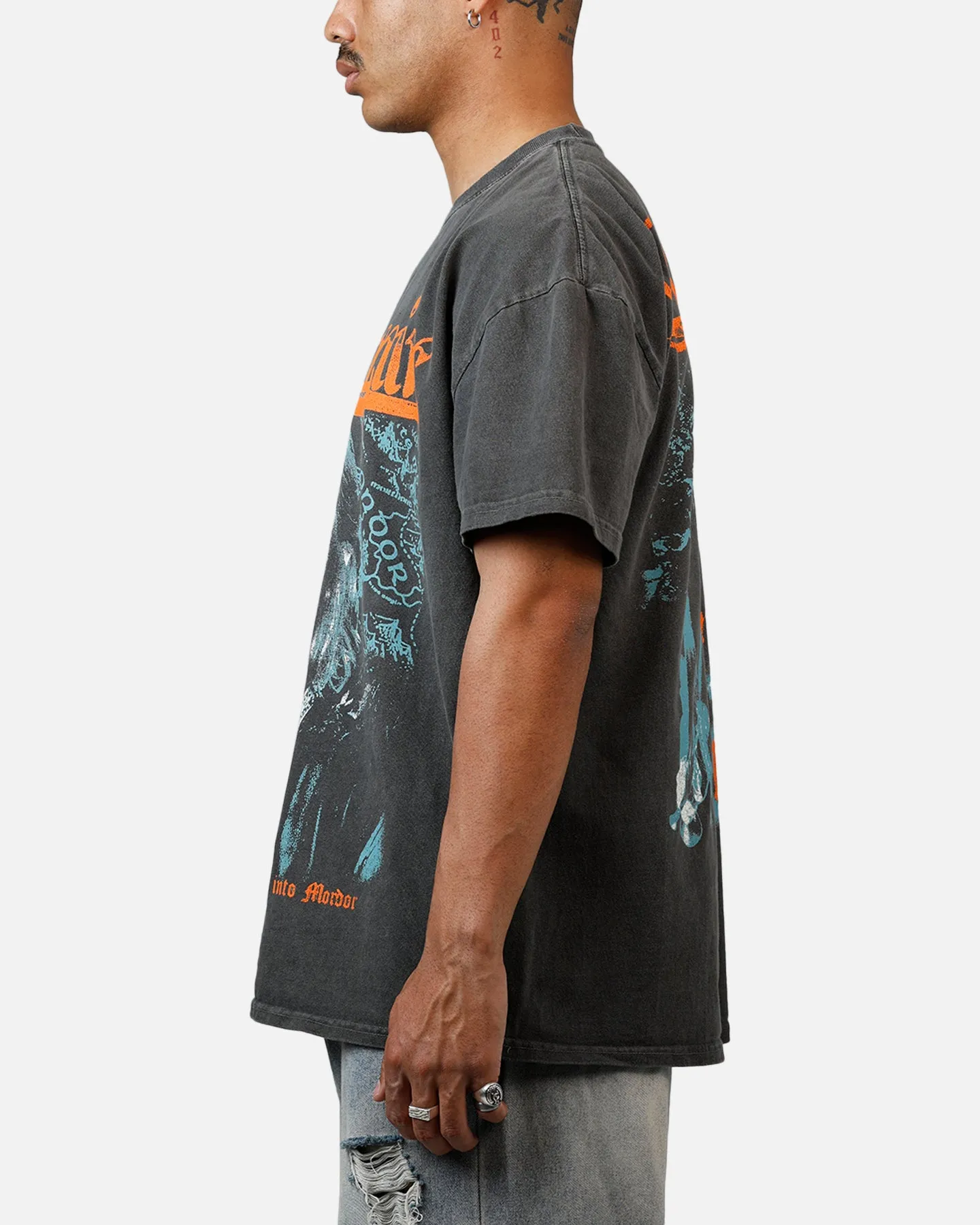 American Thrift X Lord Of The Rings Boromir Heavyweight T-Shirt Black Wash