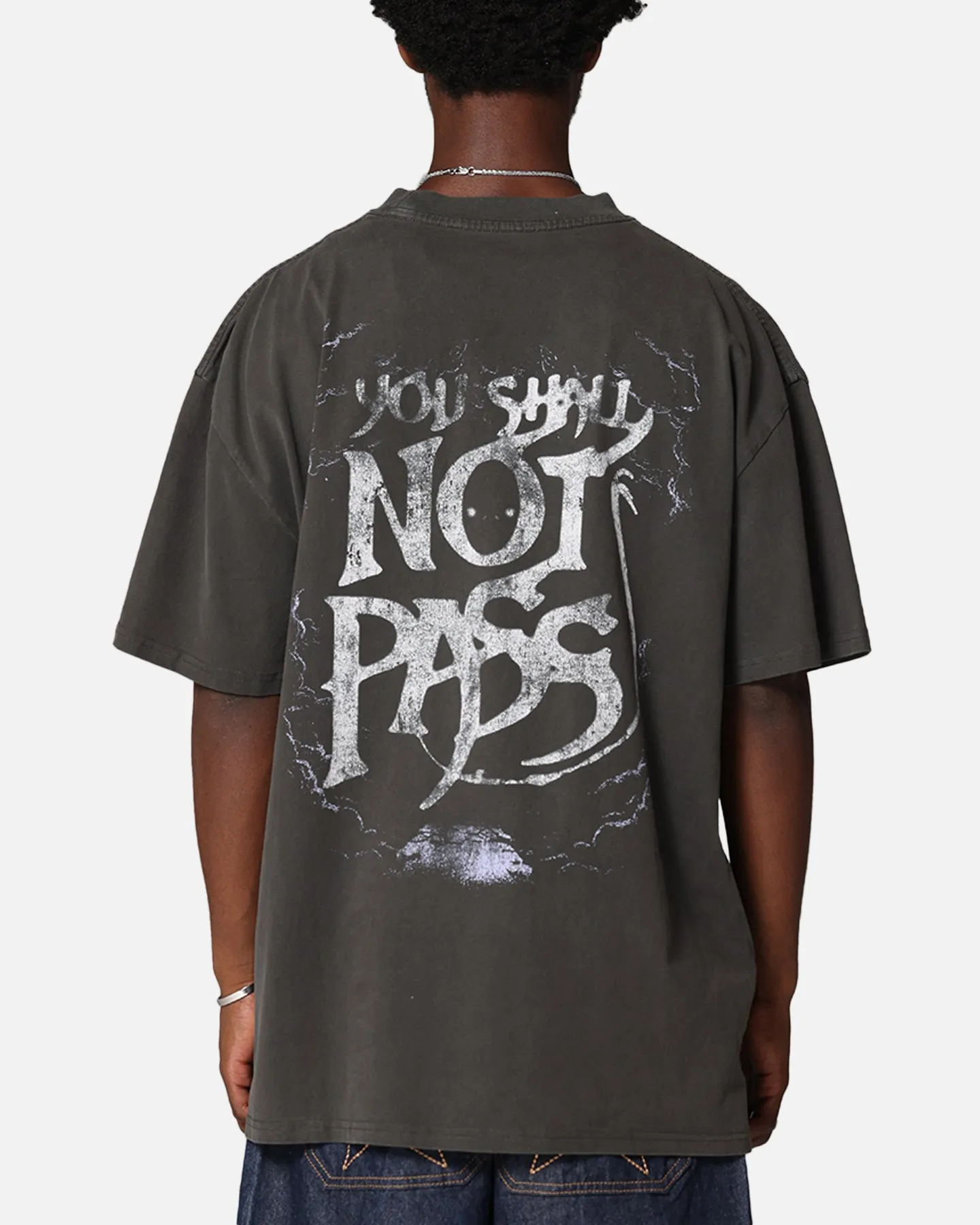 American Thrift X The Lord Of The Rings Gandalf Heavy T-Shirt Black Wash