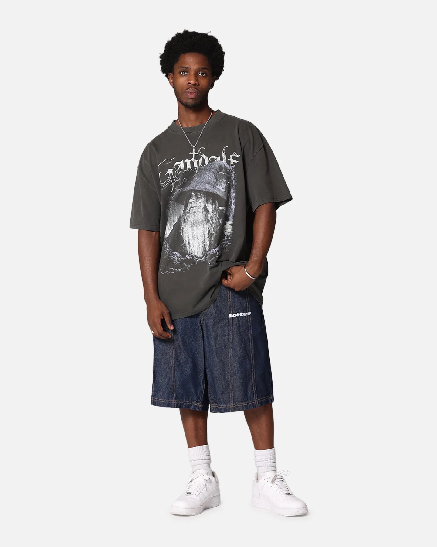 American Thrift X The Lord Of The Rings Gandalf Heavy T-Shirt Black Wash