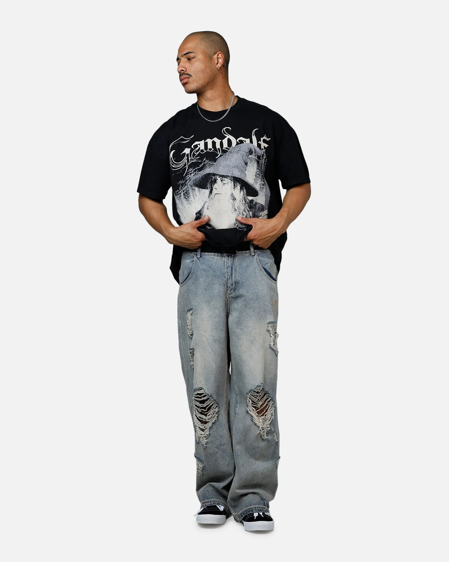 American Thrift X The Lord Of The Rings Gandalf Heavyweight T-Shirt Black