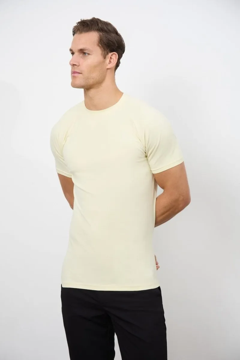 Athletic Fit Crew Neck T-Shirt in Lemon