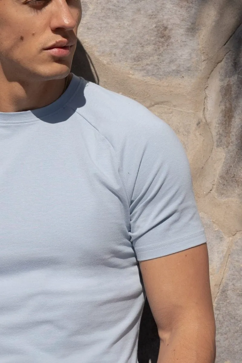 Athletic Fit Crew Neck T-Shirt in Pale Blue