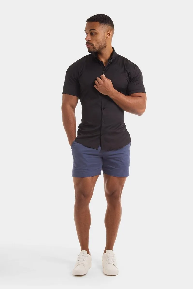 Athletic Fit Short Sleeve Signature Shirt in Black