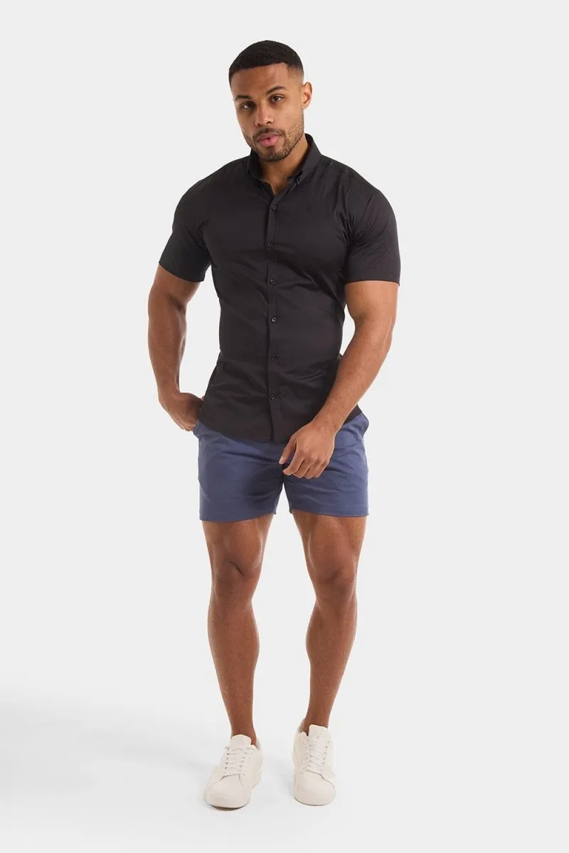 Athletic Fit Short Sleeve Signature Shirt in Black