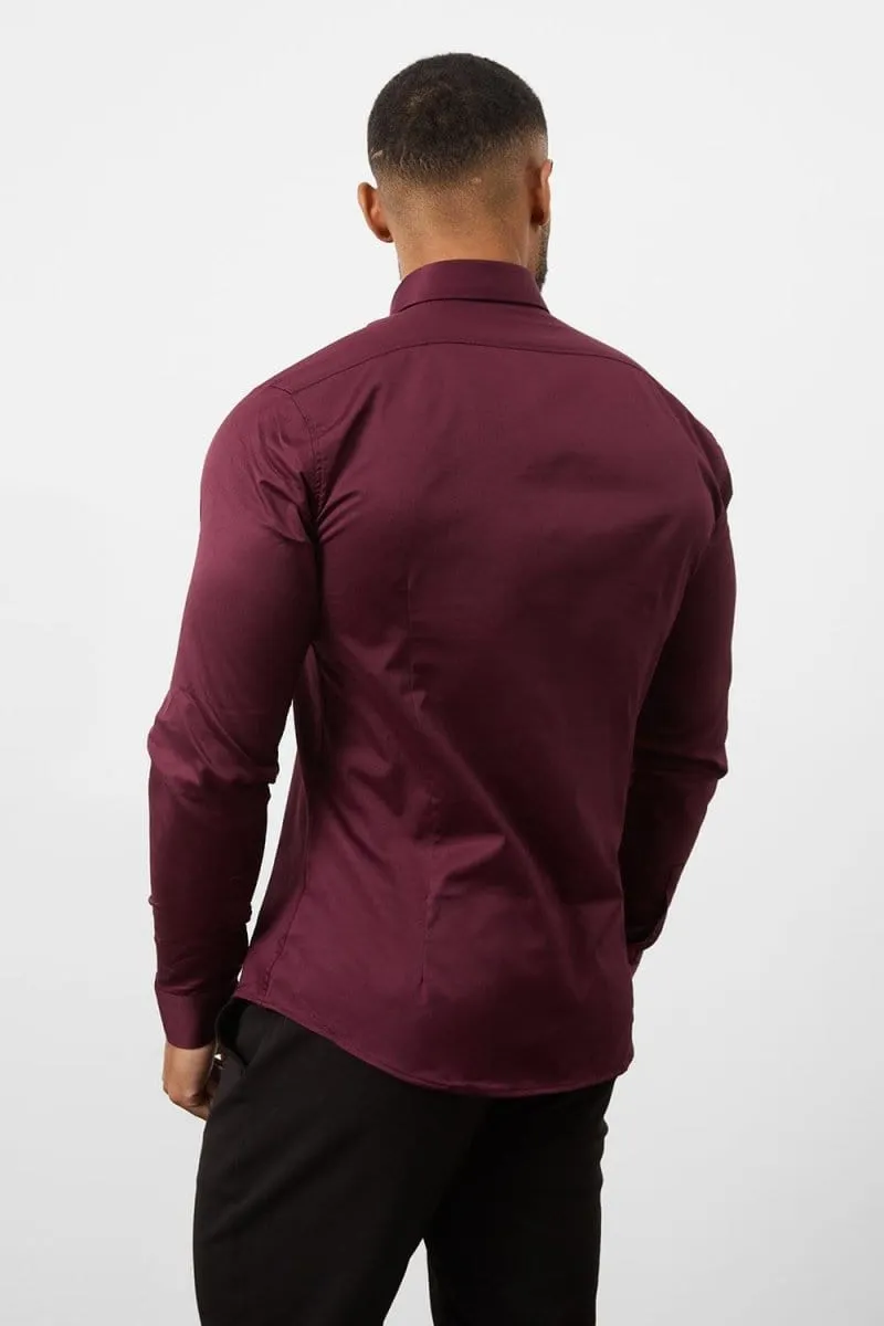 Athletic Fit Signature Shirt 2.0 in Burgundy