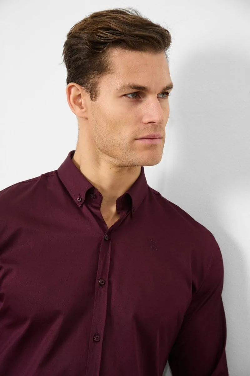 Athletic Fit Signature Shirt 2.0 in Burgundy