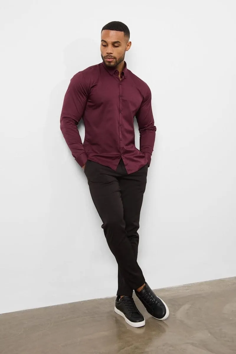 Athletic Fit Signature Shirt 2.0 in Burgundy