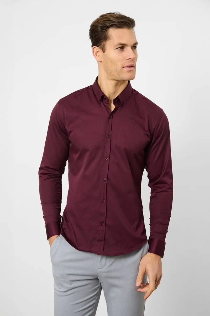 Athletic Fit Signature Shirt 2.0 in Burgundy