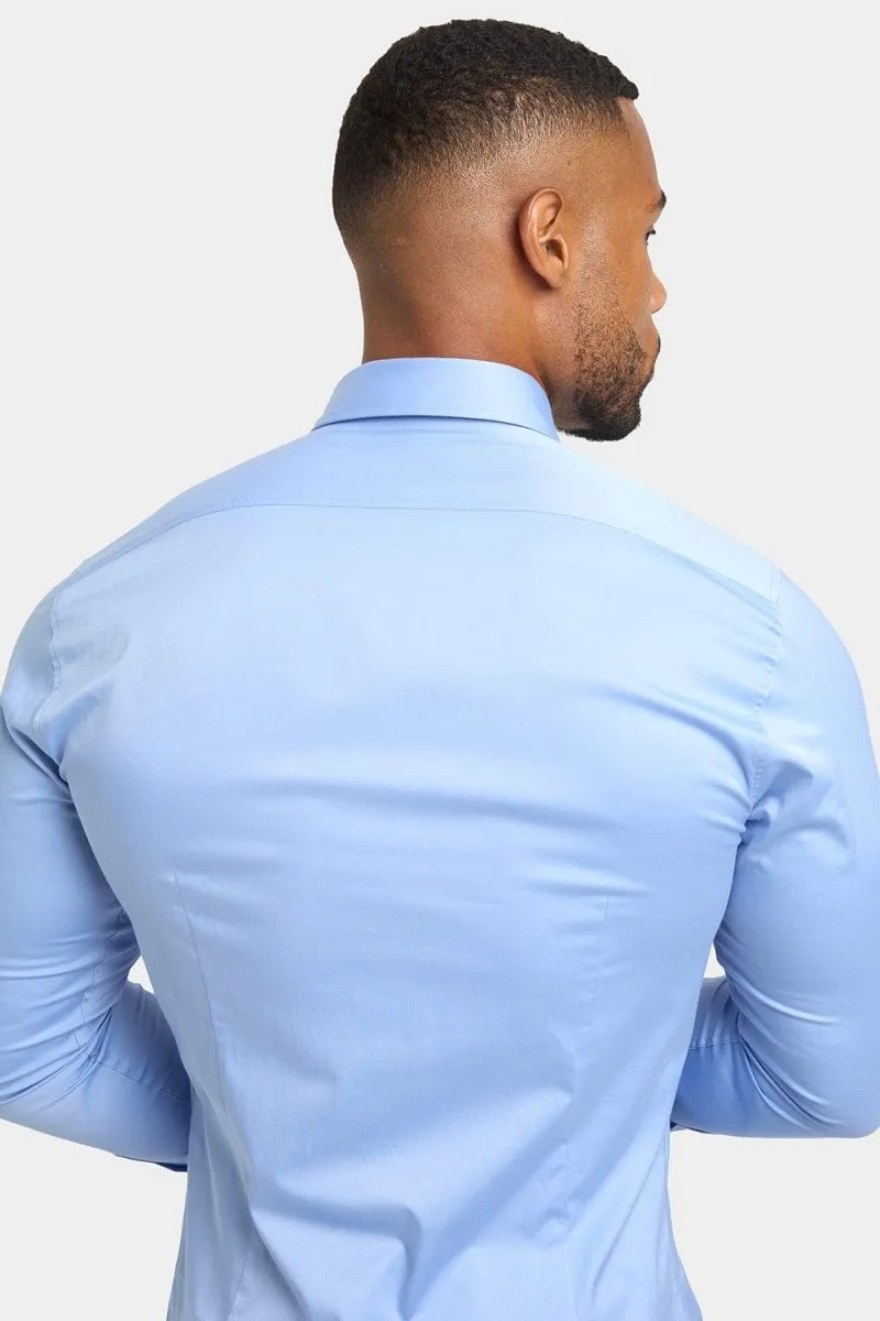 Athletic Fit Signature Shirt in Mid Blue