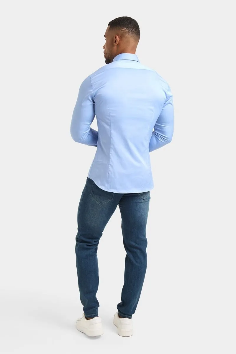 Athletic Fit Signature Shirt in Mid Blue