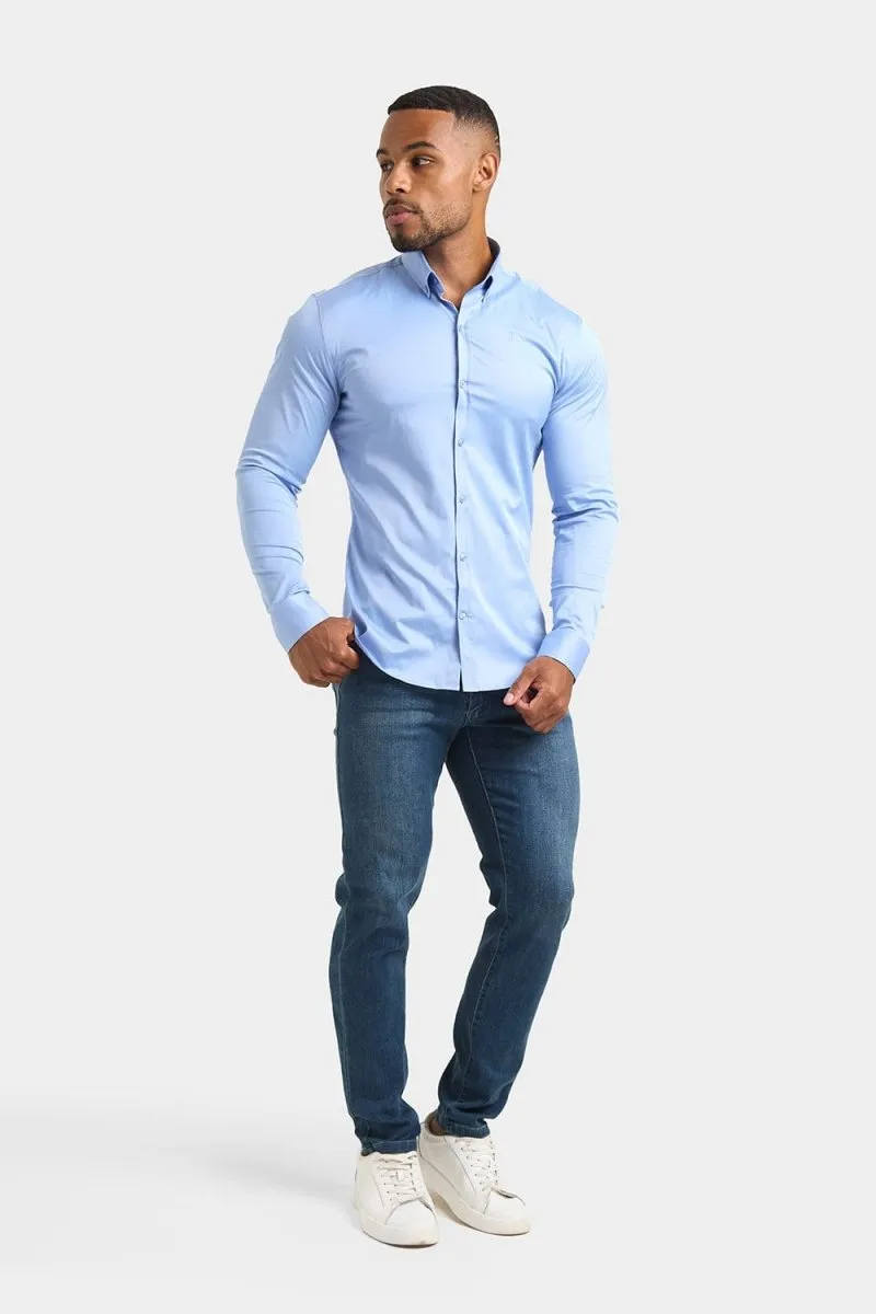 Athletic Fit Signature Shirt in Mid Blue