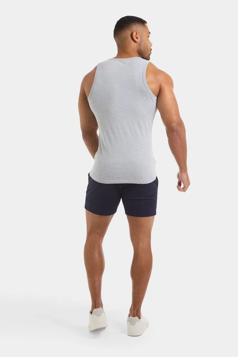 Athletic Fit Tank Top in Grey Marl