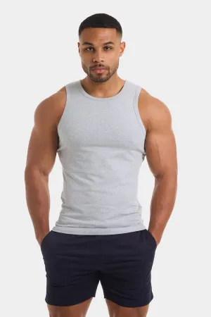 Athletic Fit Tank Top in Grey Marl