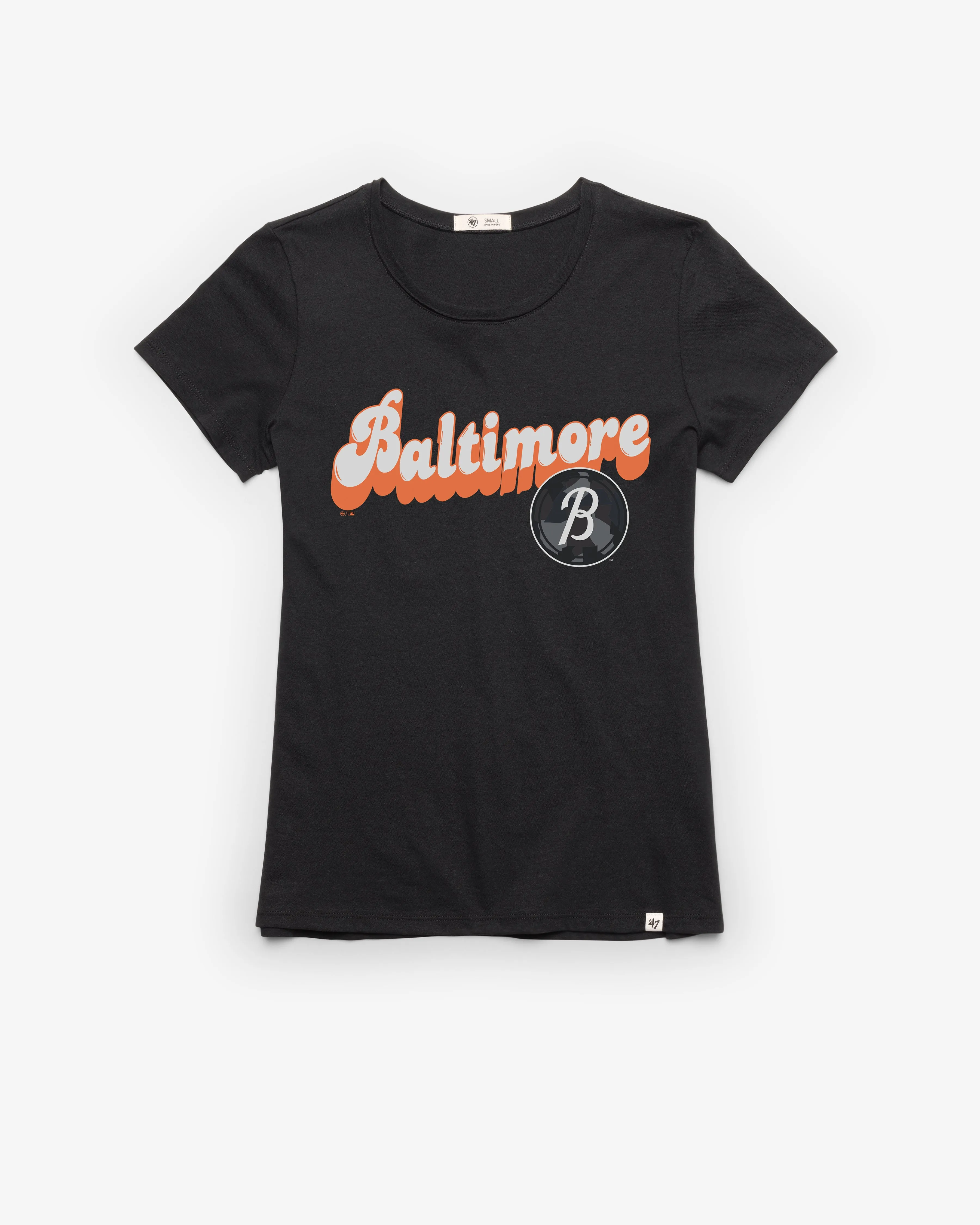 BALTIMORE ORIOLES CITY CONNECT MYSTIC '47 FRANKIE TEE WOMENS