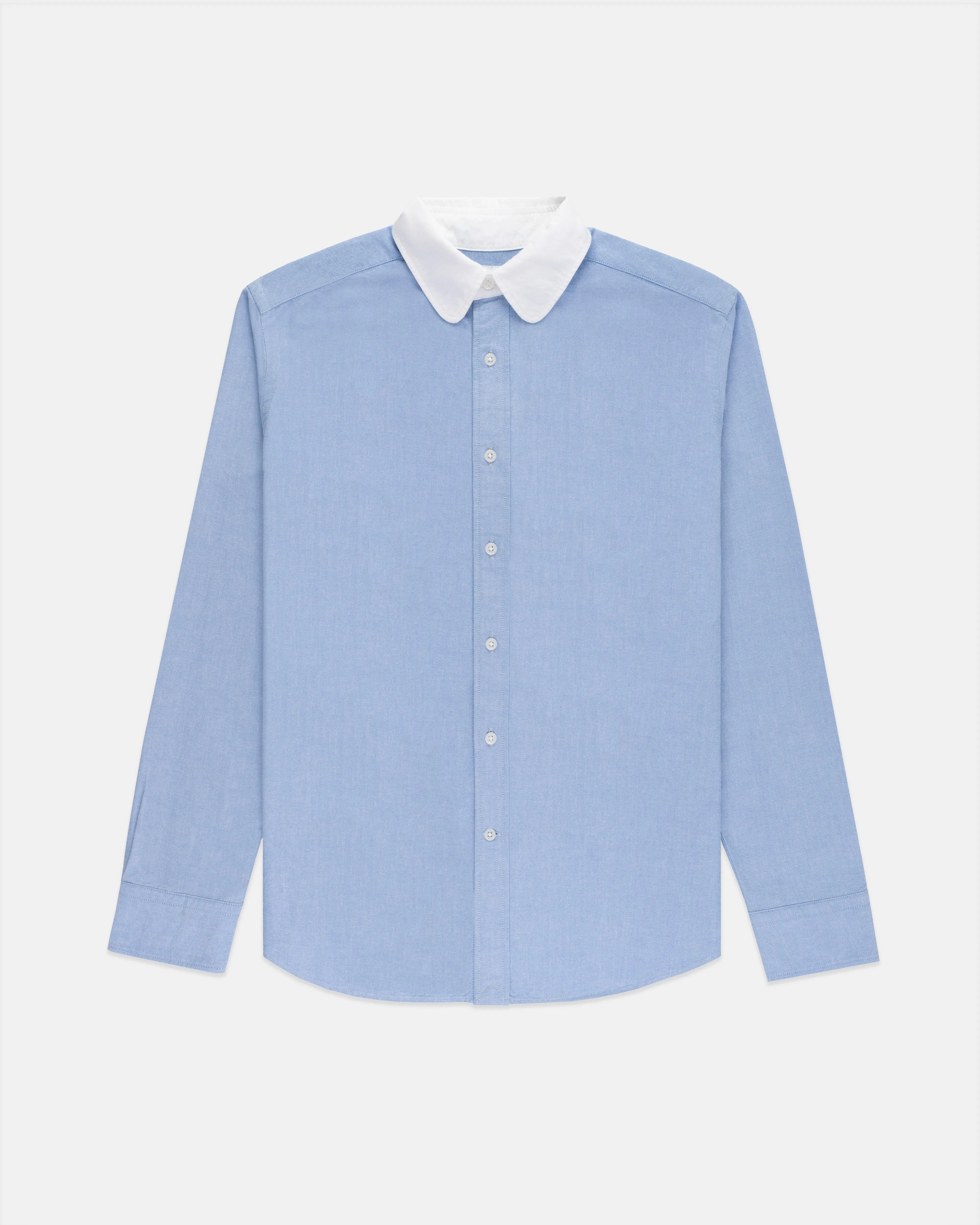 BLUE CLUB COLLAR OXFORD SHIRT - TRIM FIT