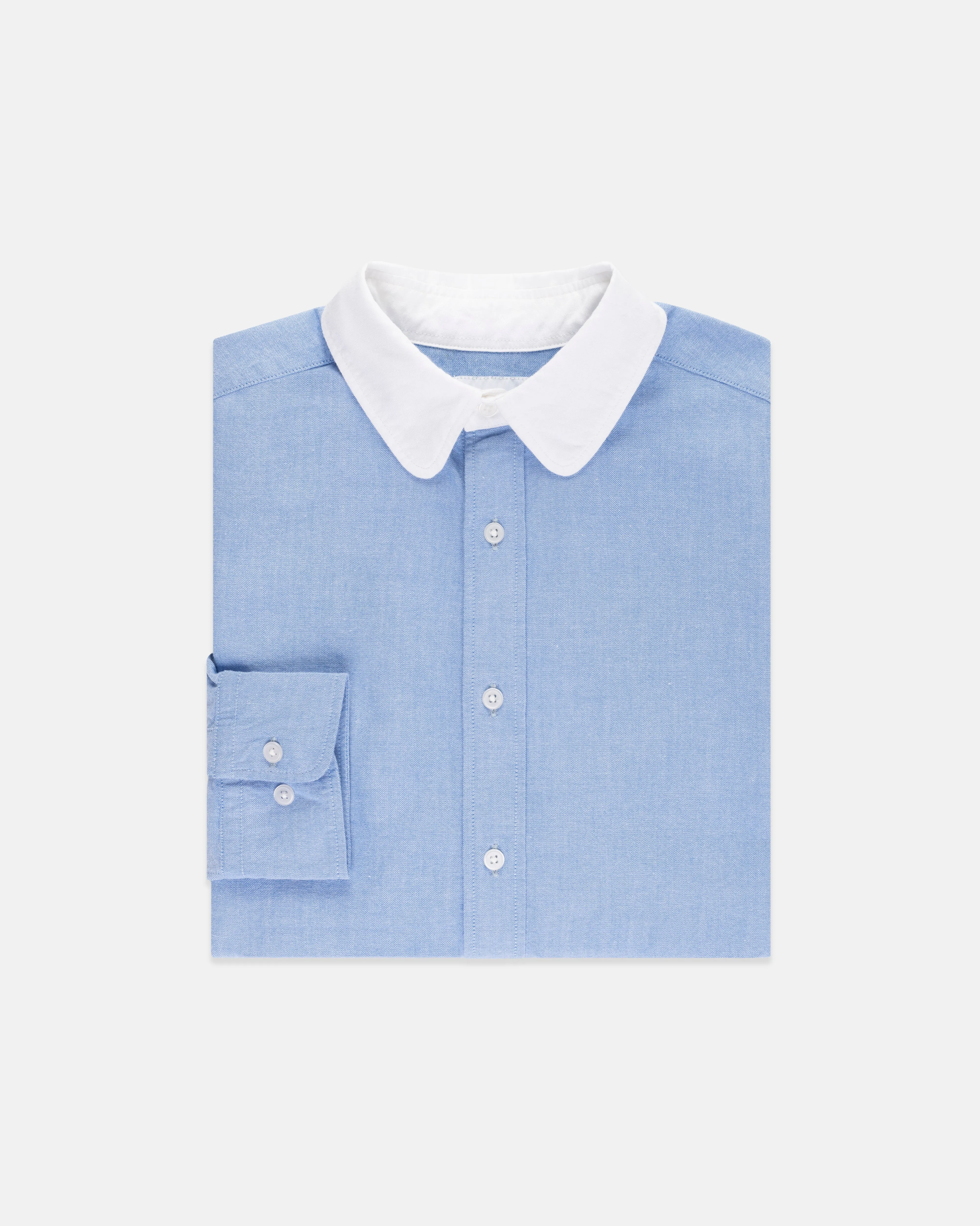 BLUE CLUB COLLAR OXFORD SHIRT - TRIM FIT