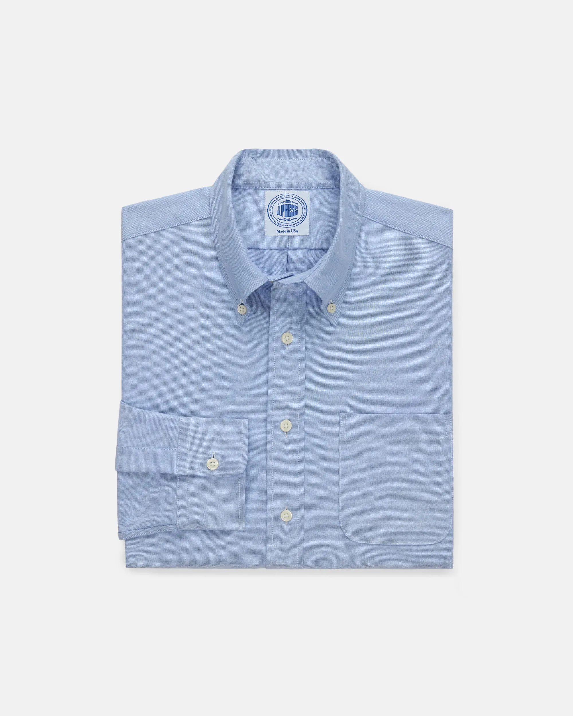 BLUE OXFORD BUTTON DOWN SHIRT - TRIM FIT