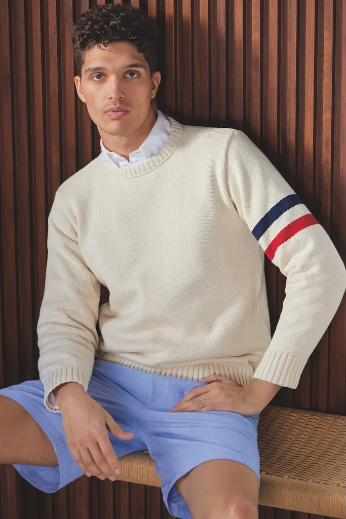 BLUE OXFORD CLOTH SHORTS - TRIM FIT