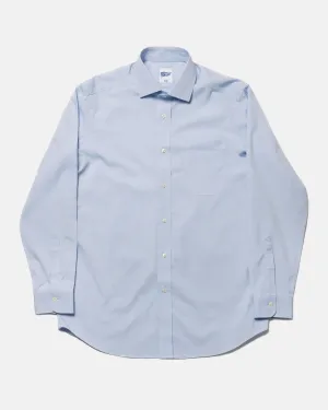 BLUE PINPOINT OXFORD SPREAD COLLAR SHIRT - TRIM FIT