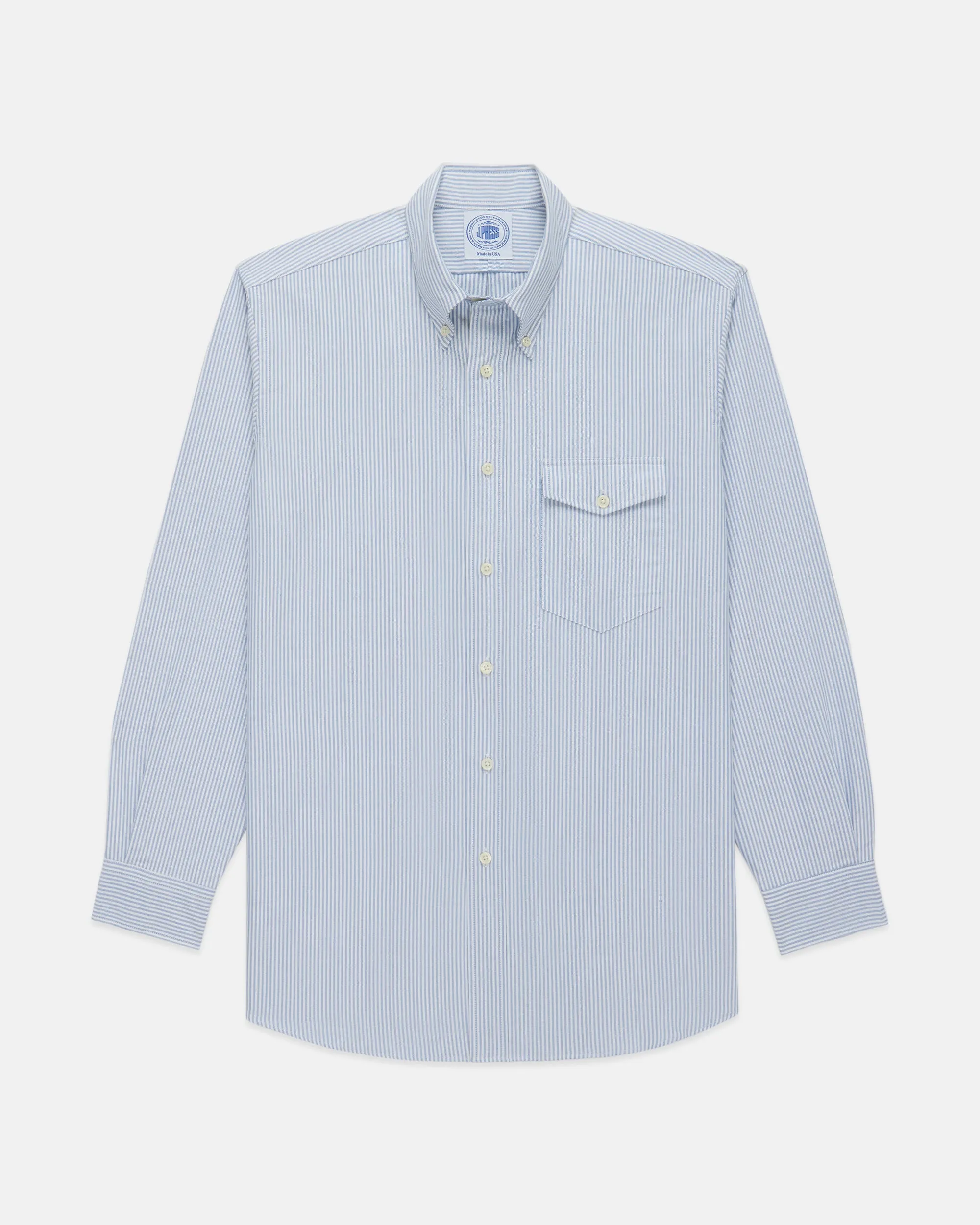 BLUE UNIVERSITY STRIPE OXFORD SHIRT - FLAP POCKET