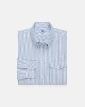 BLUE UNIVERSITY STRIPE OXFORD SHIRT - FLAP POCKET