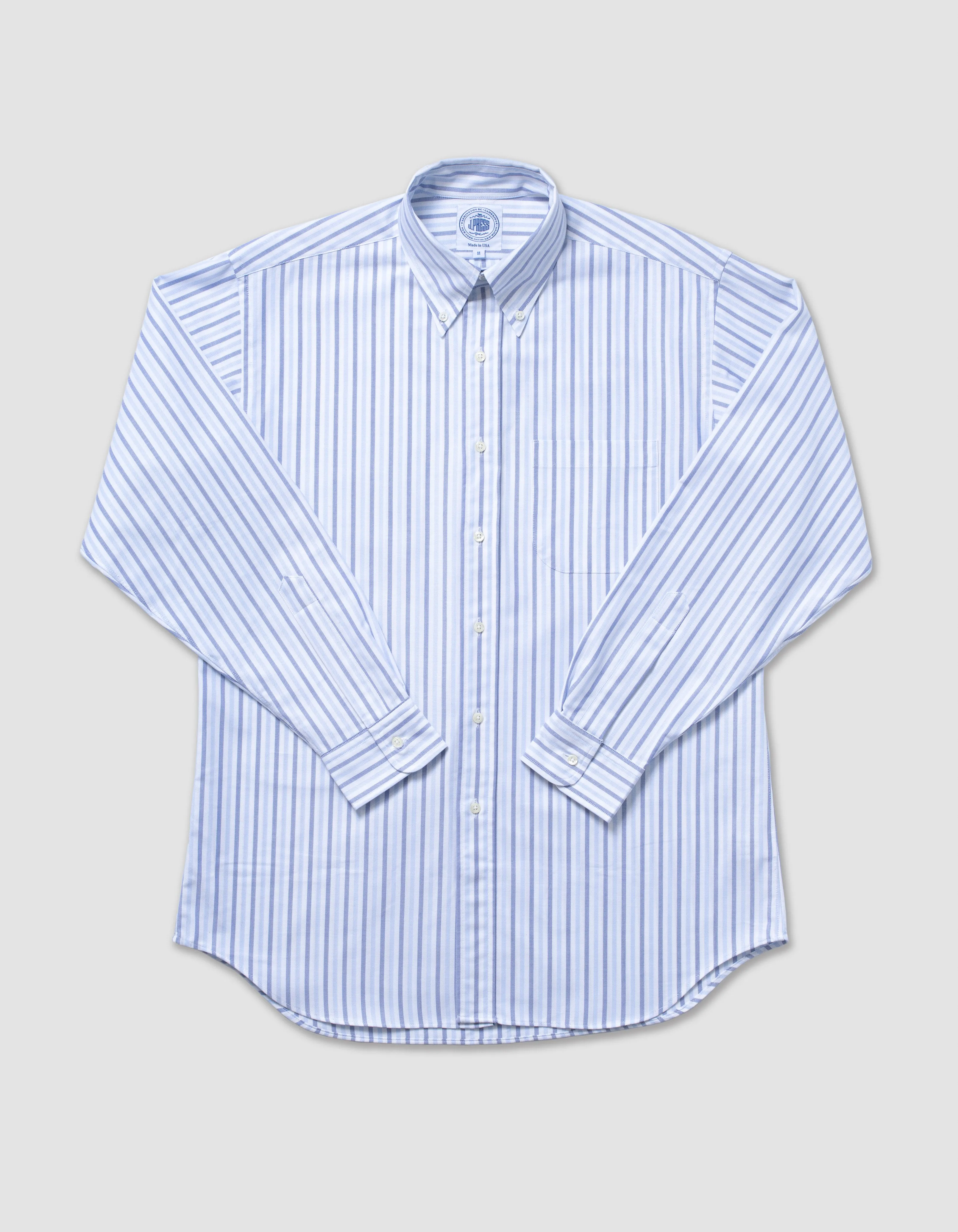 BLUE/LIGHT BLUE BOLD STRIPE OXFORD SHIRT