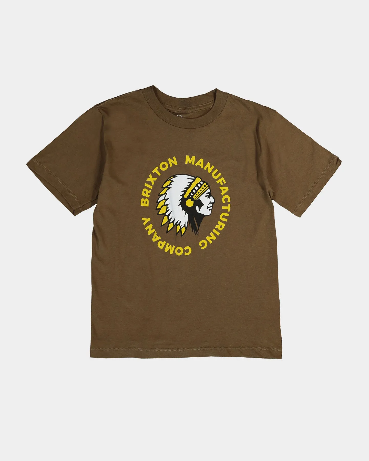 Brixton Kid's Rival Stamp Short Sleeve T-Shirt Coffee