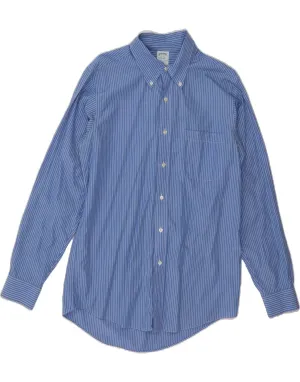 BROOKS BROTHERS Mens Extra Slim Fit Shirt Size 16 Large Blue Striped