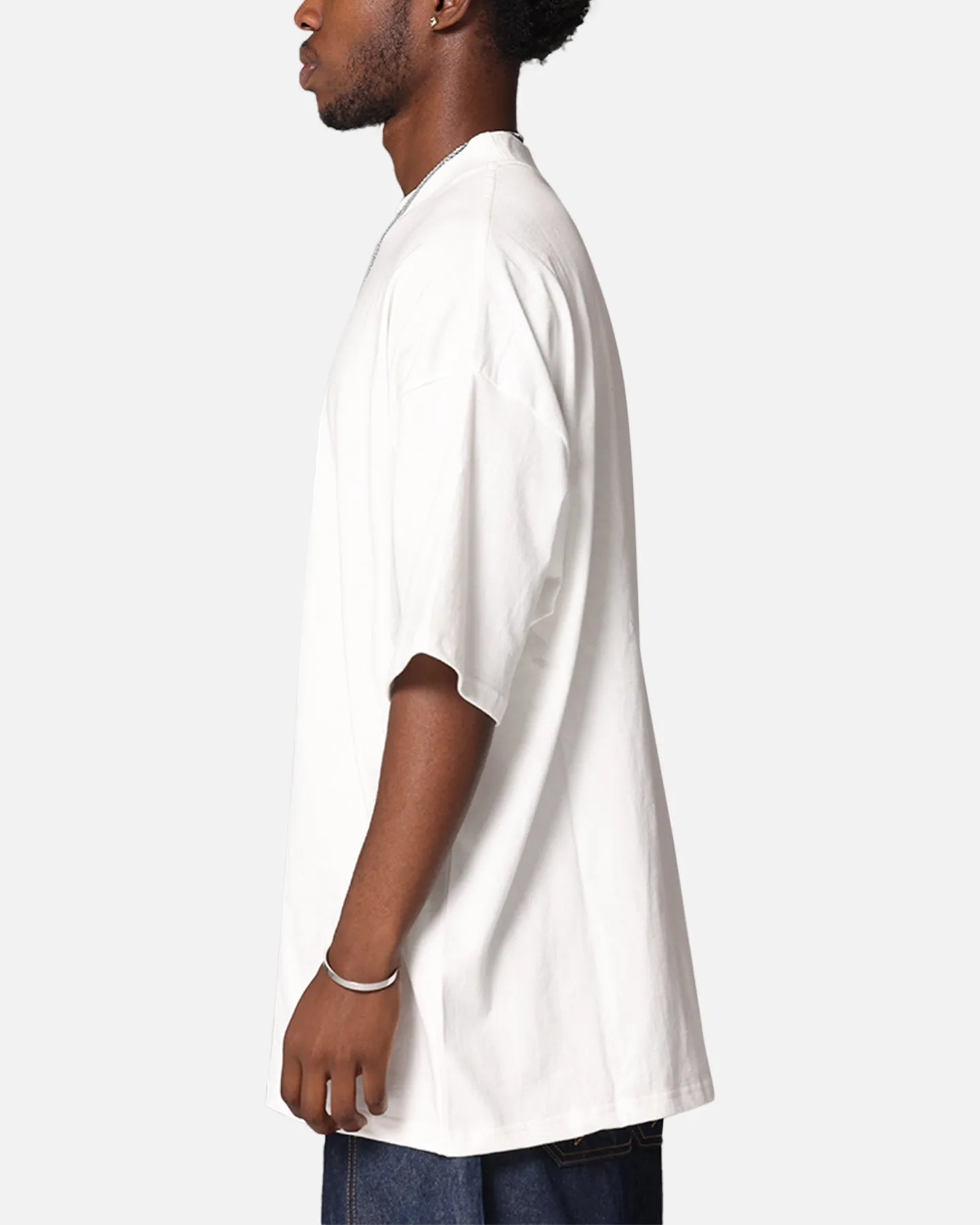 Carre Die Mock Neck T-Shirt Off White