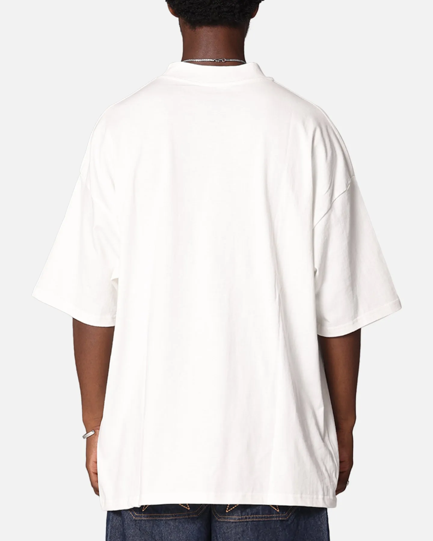 Carre Die Mock Neck T-Shirt Off White