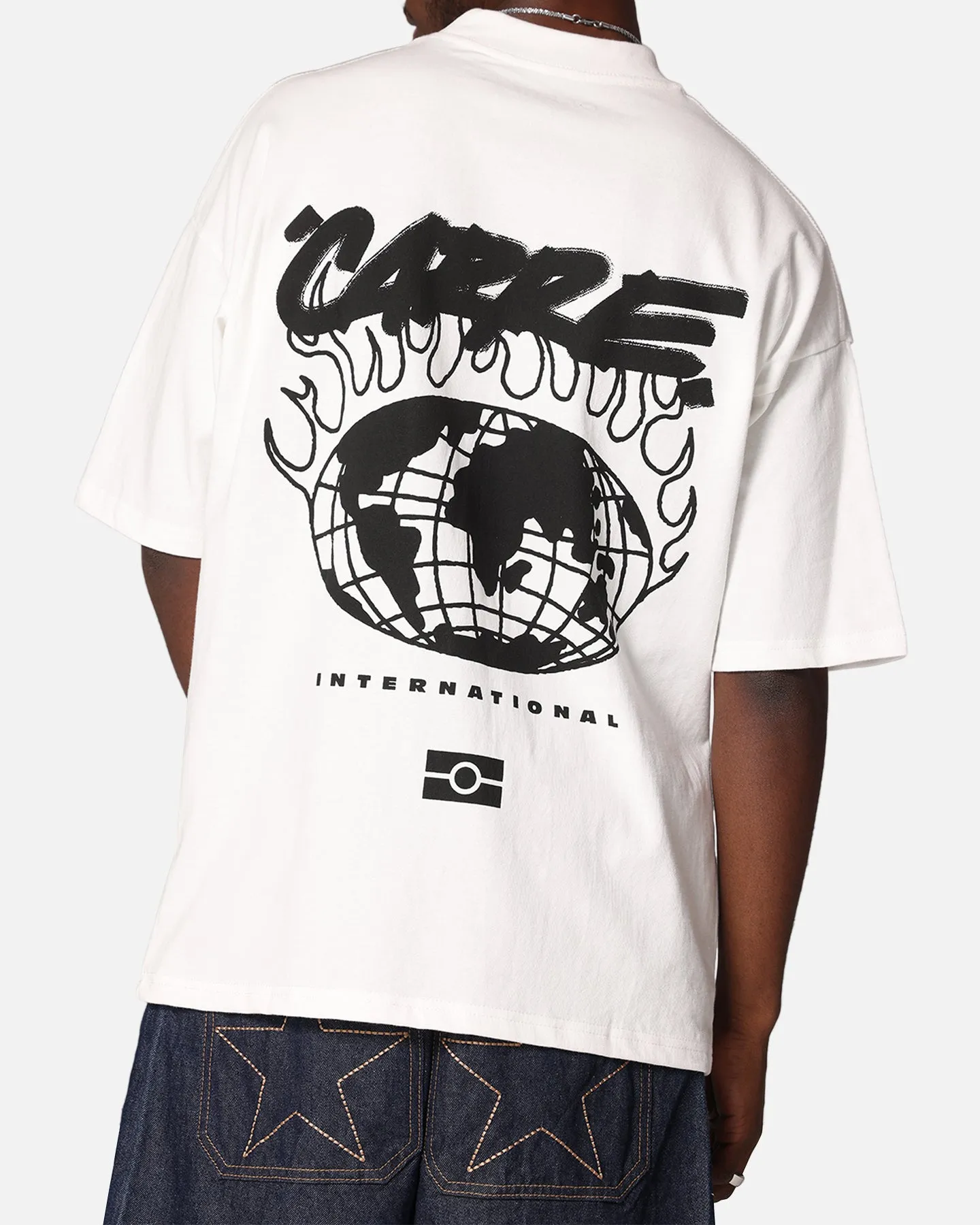 Carre Passport Mock Neck T-Shirt Off White