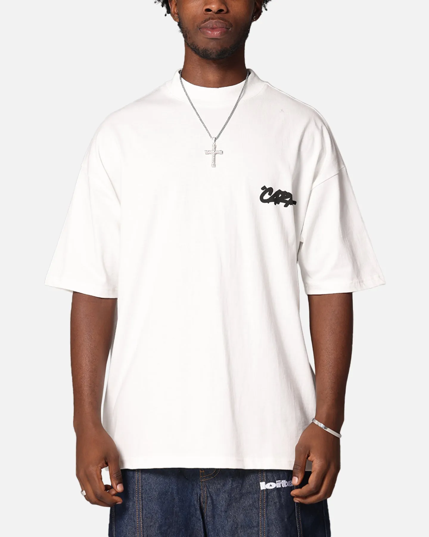 Carre Passport Mock Neck T-Shirt Off White