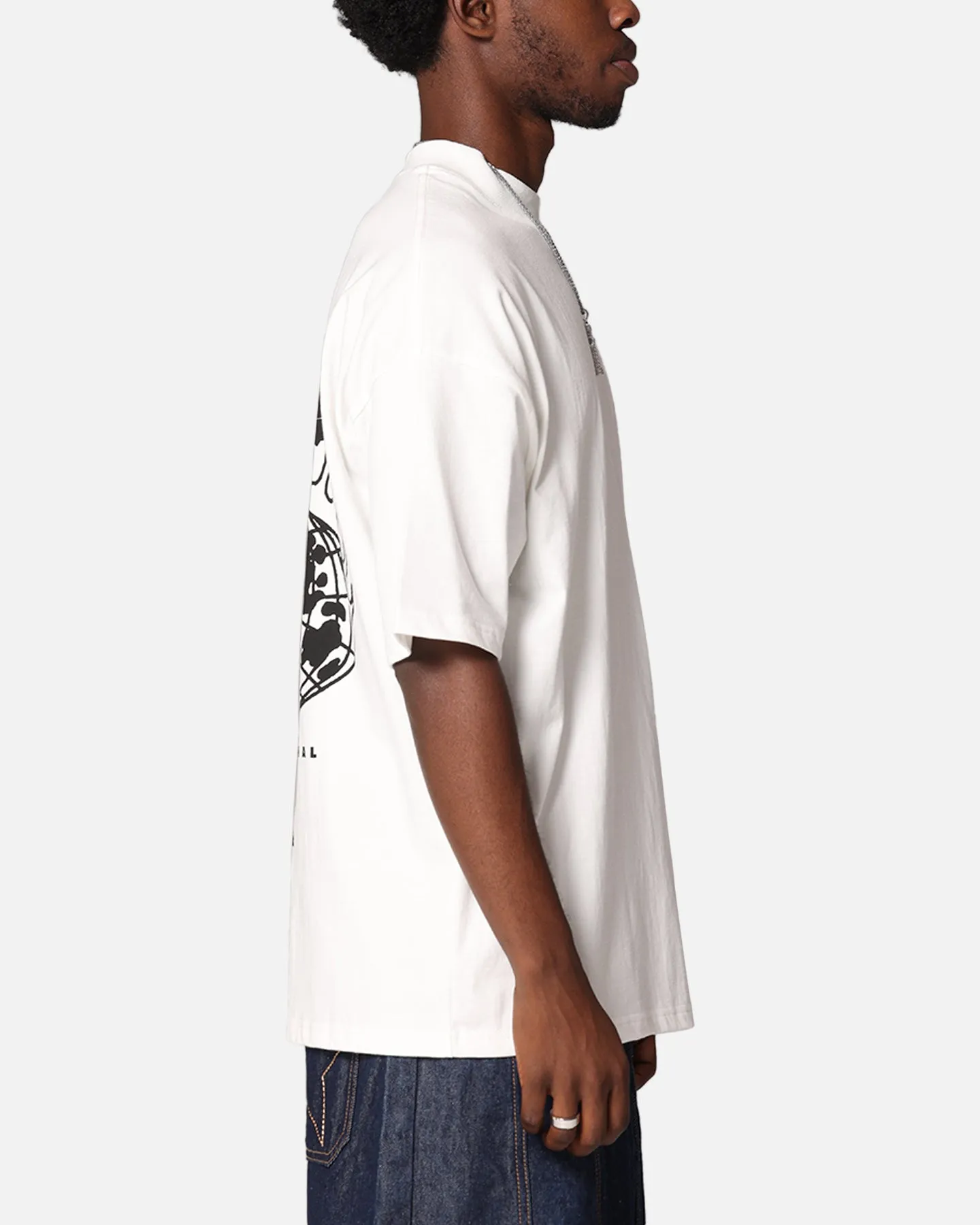 Carre Passport Mock Neck T-Shirt Off White