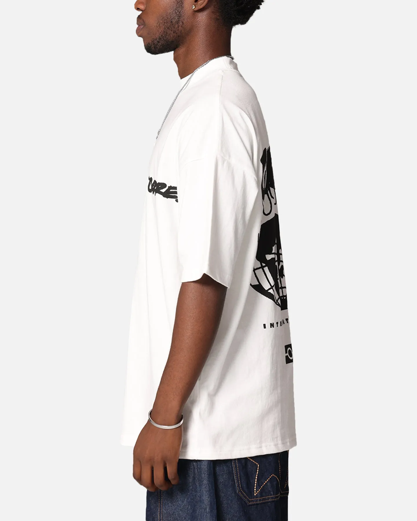 Carre Passport Mock Neck T-Shirt Off White