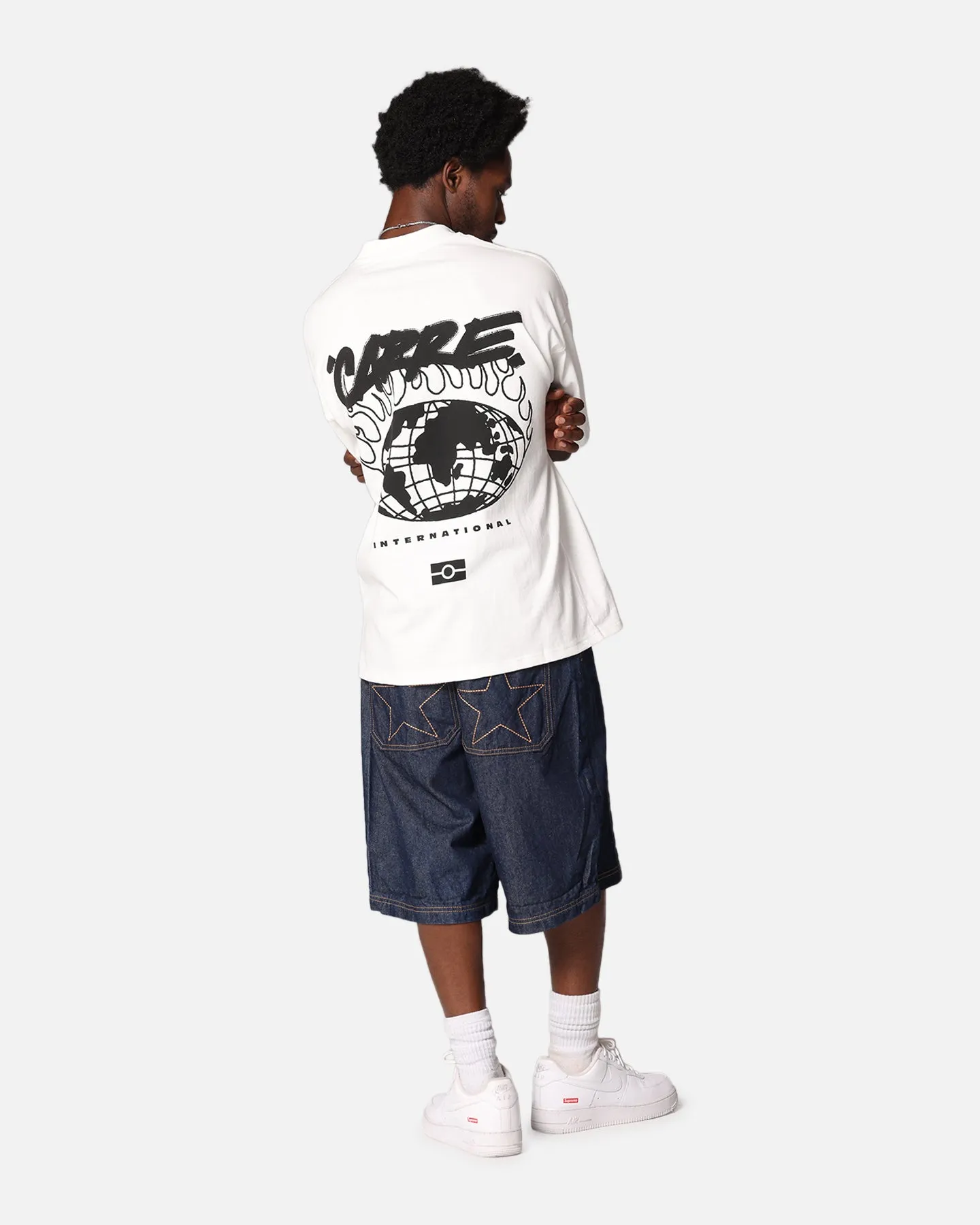 Carre Passport Mock Neck T-Shirt Off White