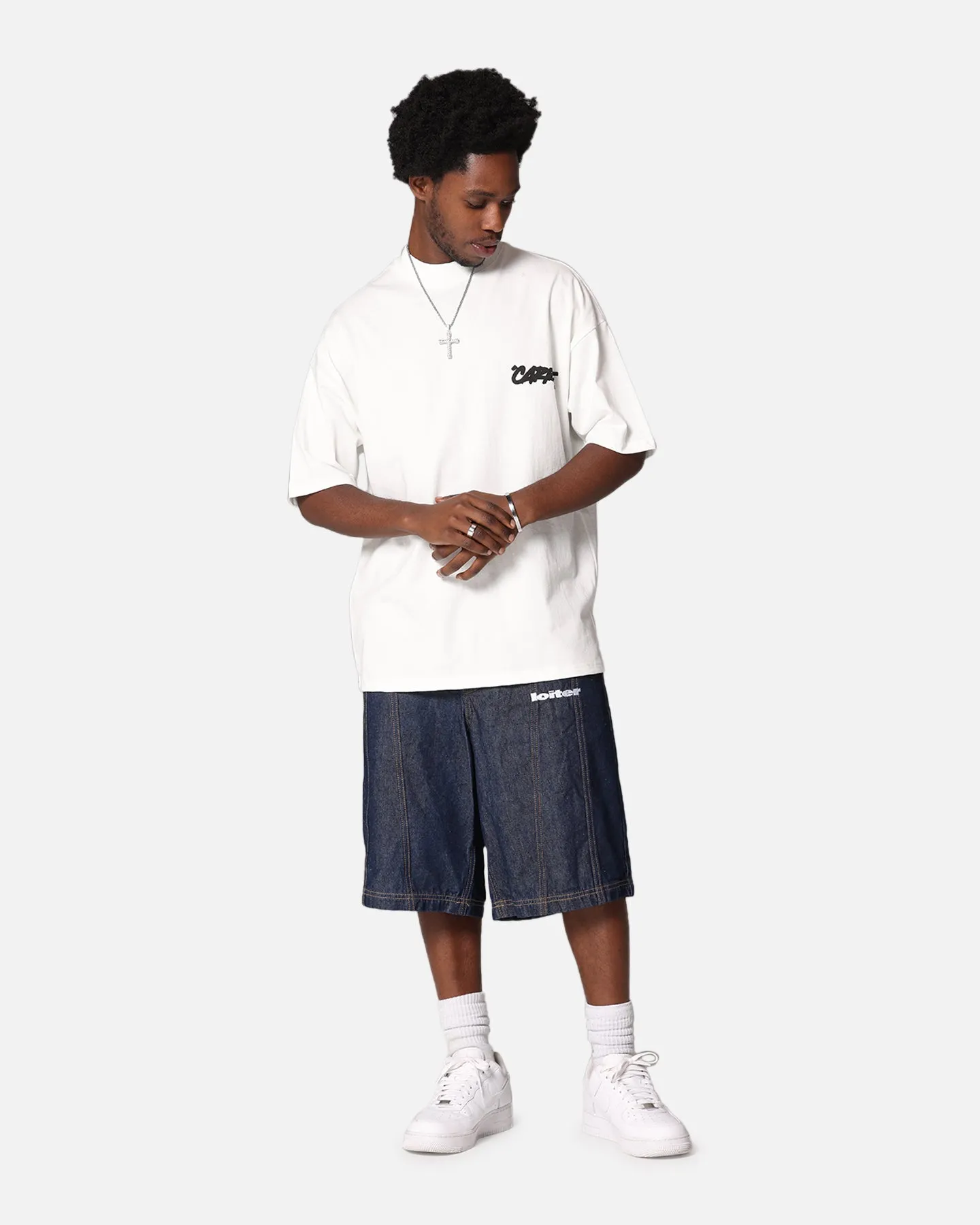 Carre Passport Mock Neck T-Shirt Off White