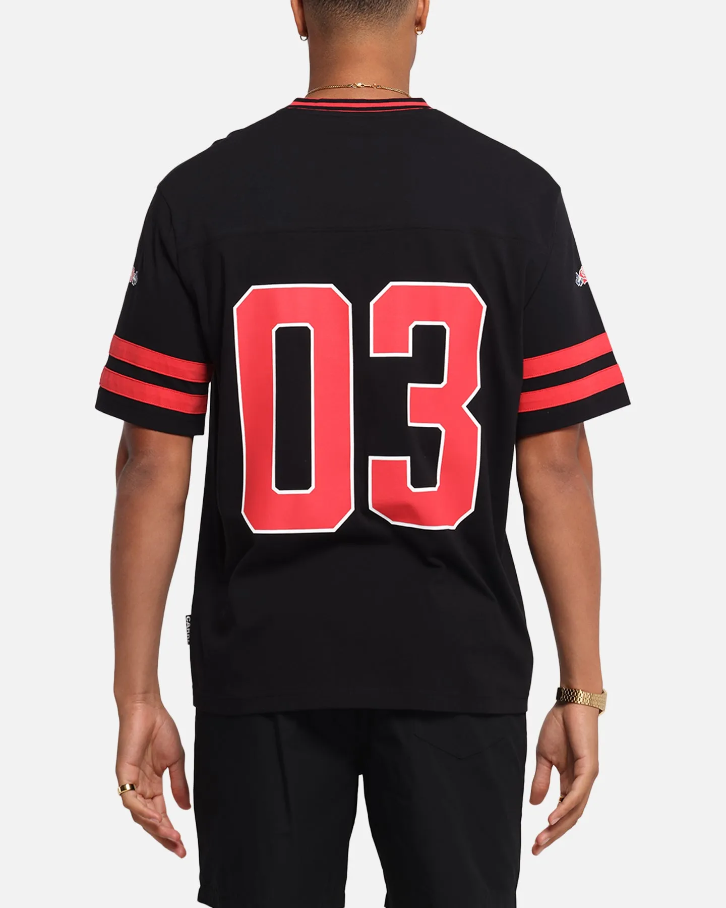Carre Rose Football T-Shirt Black/Red