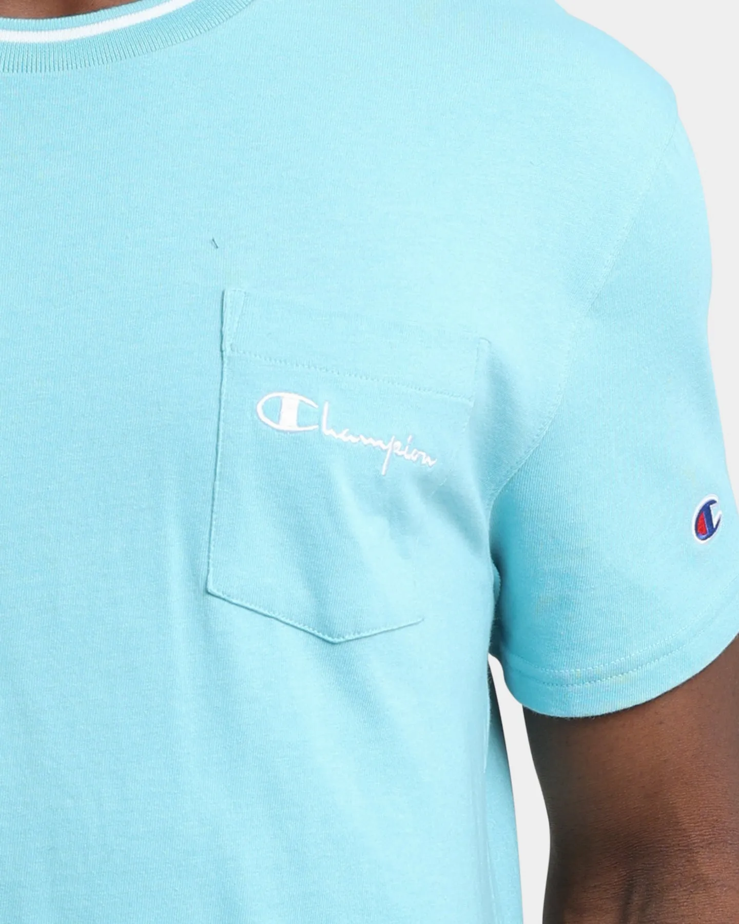 Champion HT Tip Chest Pocket T-Shirt Amazing Aqua